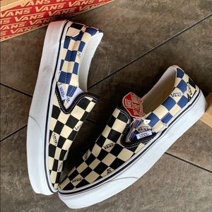 VANS CLASSIC SLIP-ON BIG CHECK Black/Navy Men’s